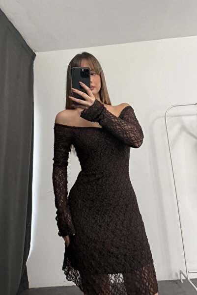 MOZENA Straplez İç Astarlı Dantel Elbise