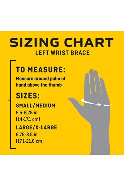 FUTURO Compression Stabilizing Wrist Brace Left Hand S/M Black