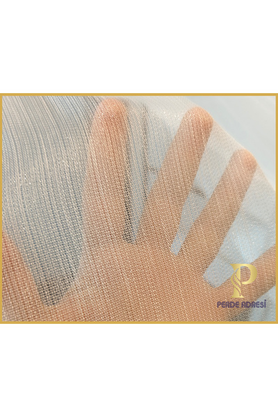 Özel Kesim Dikim Bambu Tül Perde, Ütü Gerektirmez Kırışmaz, Kornişe Hazır, Kırık Beyaz Tül Perde
