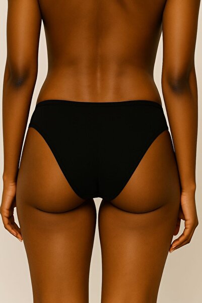 enmodaiçgiyim Cotton Basic Everyday Women's Bikini Panties – Regular Waist, Non-Marking, Soft Texture, Flexible Comfortable
