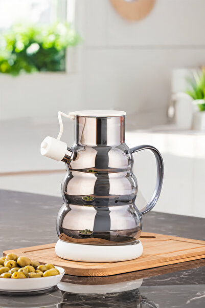 Porsima 3617-2 Borosilicate Glass Oil Pot with Lid Vinegar Pot Oil Container ...