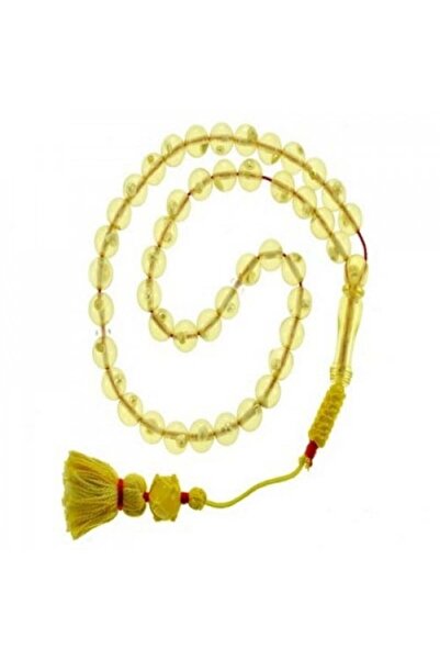 Eagal Yellow Bakelite Tasbih with Insect Inclusion
