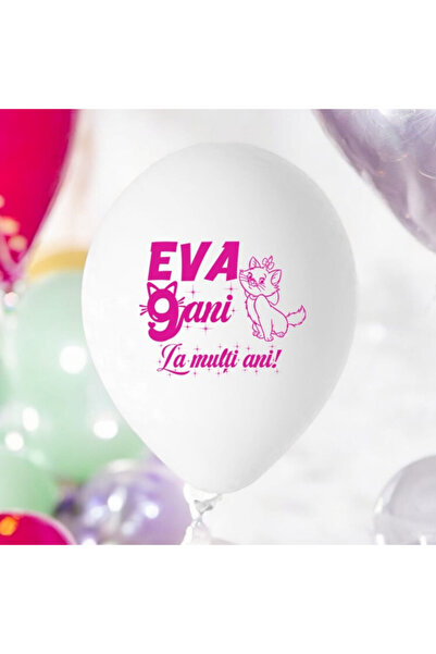 PersonalizatCuStil Set of 30 9th birthday balloons with Cat Marie