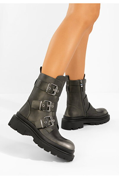 B T Shoes Women's short boots Mioala gray