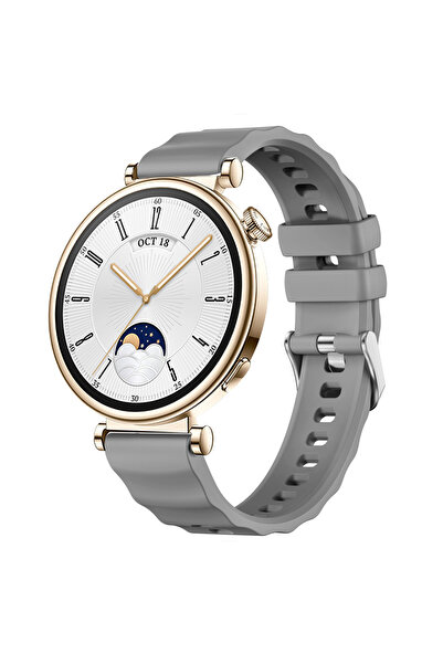 Sneezy حزام ساعة ذكية رياضي من السيليكون مع مشبك معدني مرن متوافق مع ساعة هوا...