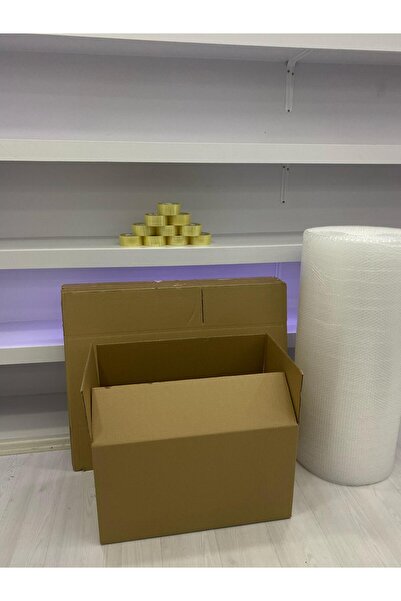 e Erta 70x40x40 cm 3 Adet Koli, Çift Oluklu Koli, Kutu, Boş Karton Orta Boy 3'Lü Adet koli
