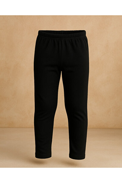 KESKİN BEBE Children's Unisex Black Thermal Tights