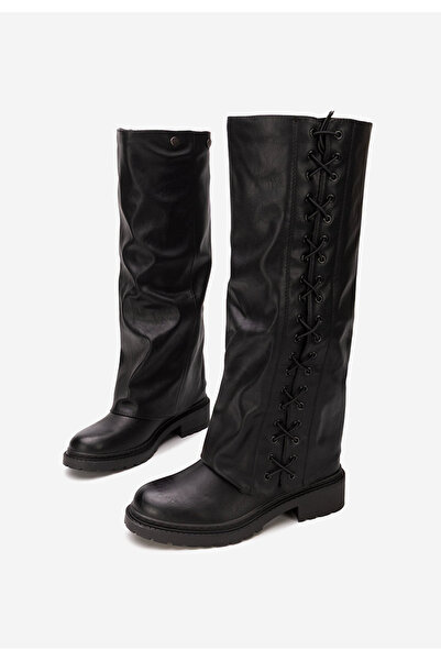 B T Shoes Cizme lungi dama Nadina negre