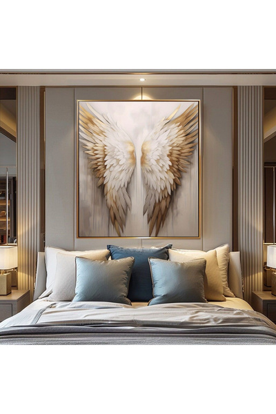 Z Concept Yağlıboya Dokulu Melek Kanadı Tablo