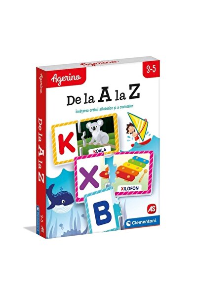 CLEMENTONI Educational game teaches the alphabet from A to Z composed of puzzle pieces with letters and figurines