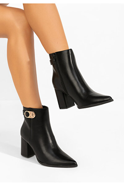 B T Shoes Black Rovina chunky heel ankle boots