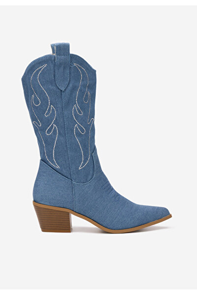 B T Shoes Καουμπόικες Μπότες Gevina Τζιν