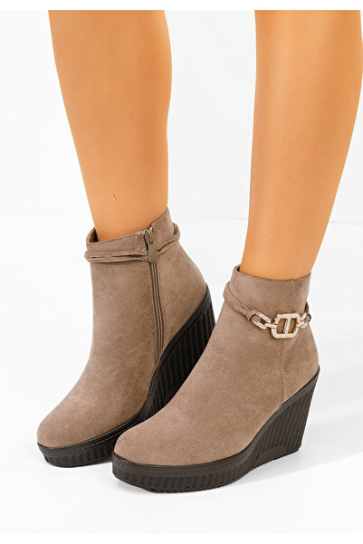 B T Shoes Charlet V3 platform ankle boots khaki