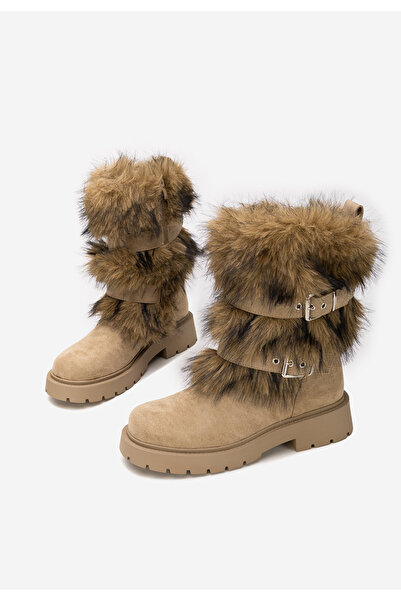 B T Shoes Nelisia khaki women's soft boots