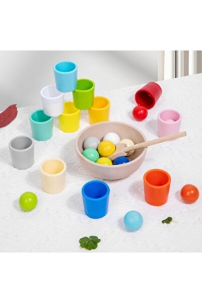 Junios Fine motor development game - balls, cups and spoon, 26 pieces