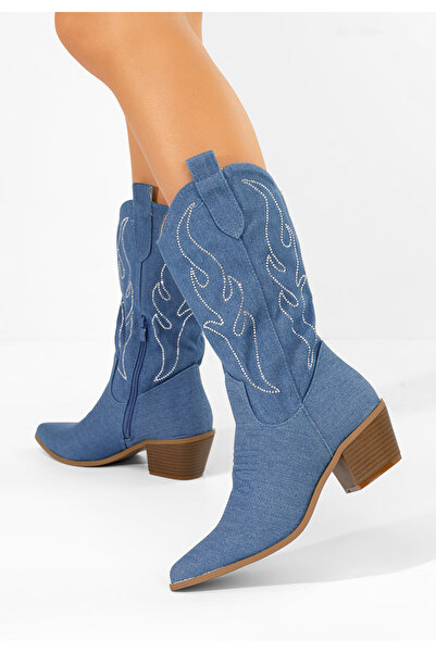 B T Shoes Καουμπόικες Μπότες Gevina Τζιν