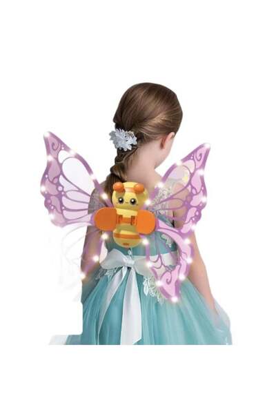 Junios Moving Fairy Wings with LED Lights and Vibrations - Bee