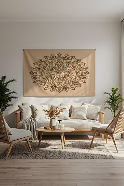 Etnik Dekor Mandala Patterned Wall Cloth