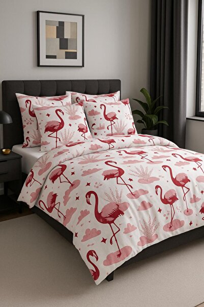uykulife home collection Uykuli̇fe Flamingo Single Bedding Set (Without Sheets)