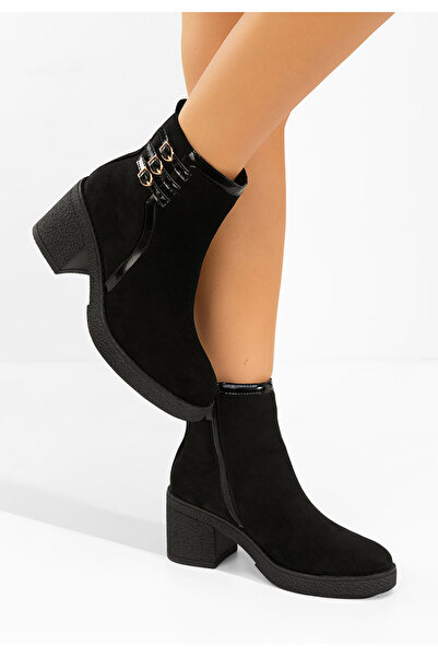 B T Shoes Black Arnetta V2 chunky ankle boots