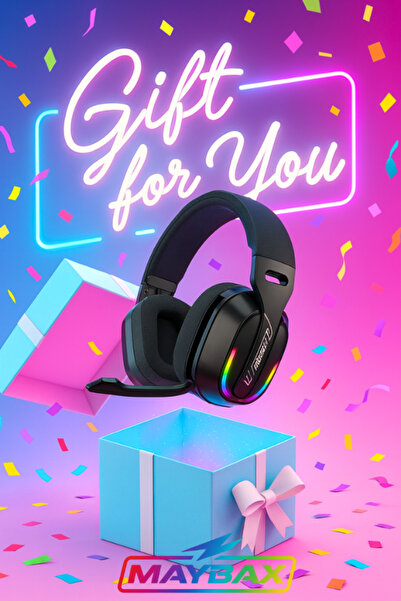 Maybax Bluetooth 5.4 Kablosuz RGB Işıklı Gaming Kulaklık 40mm Dinamik Sürücü Düşük Gecikme Typec Giriş