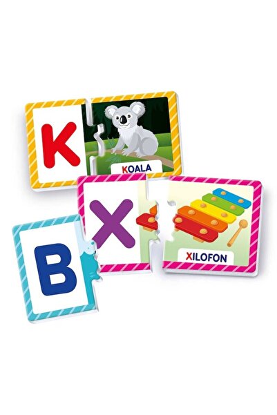 CLEMENTONI Educational game teaches the alphabet from A to Z composed of puzzle pieces with letters and figurines