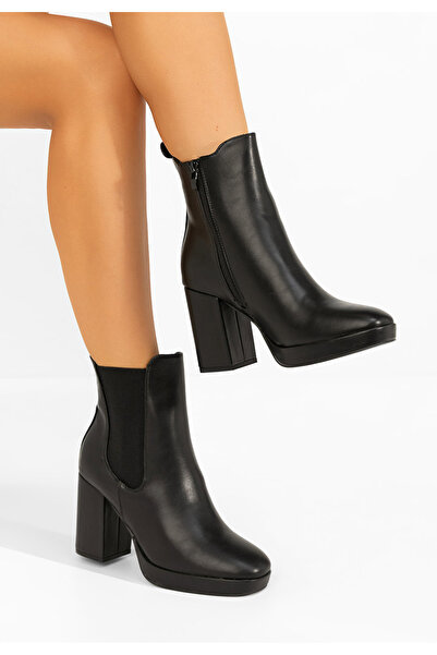 B T Shoes Botine chelsea dama Acselia negre