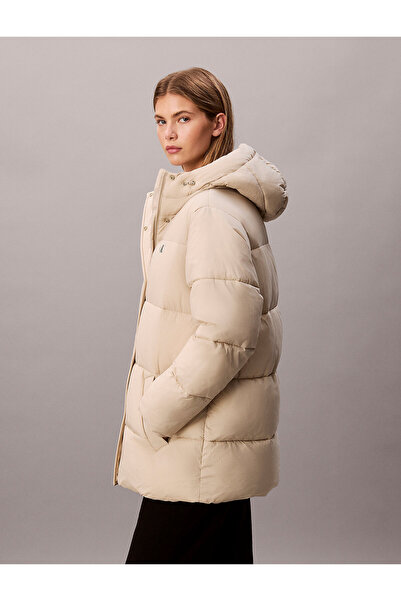 Calvin Klein Logo Belt Hooded Puffer Jacket