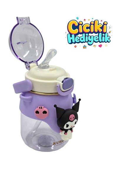 ciciki hediyelik Kuromi High Capacity Water Bottle Pink
