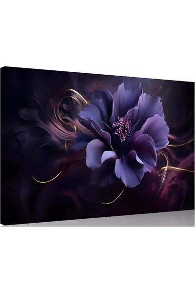 Emoda home Trove لوحة فنية جدارية من قماش الزهور المجردة باللون الأرجواني لدي...