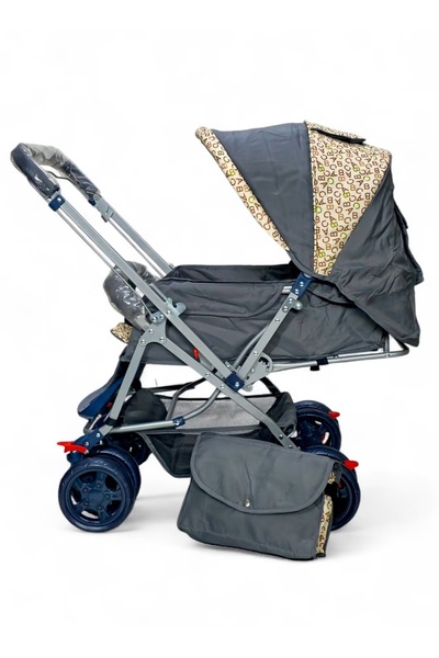 BabyCara Baby Stroller Reversible Handle with a Bag for Babies Accessories 0-3 Years