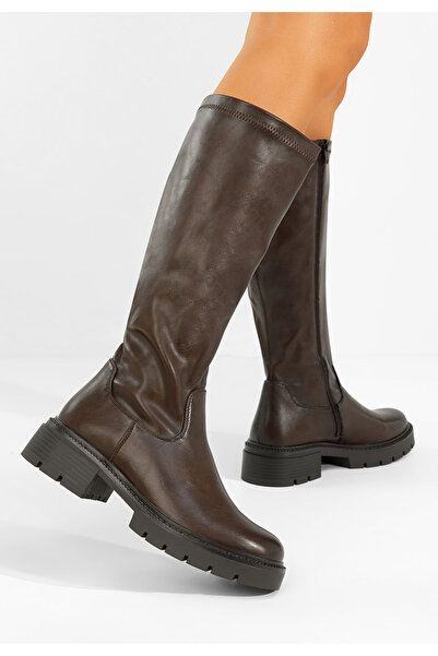 B T Shoes Cizme dama Nicoua V2 maro