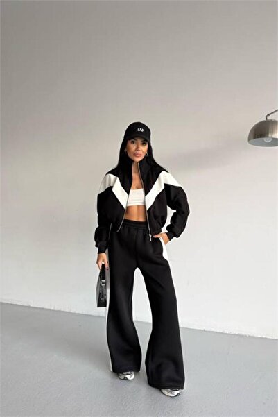 Neşeli Butik Women's Double Color Fleece Inside 3 Yarn Tracksuit Set Nbg122