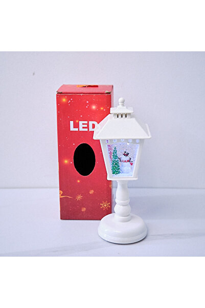 velve English musical Christmas decoration lantern, with LED, 21 cm, White SnowMan