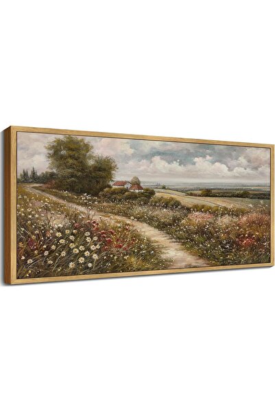 ALAYRA International لوحة فنية قماشية بتصميم بسيط على الطراز القديم، مقاس 60 × 120 سم - ديكور مؤطر قابل للتخصيص