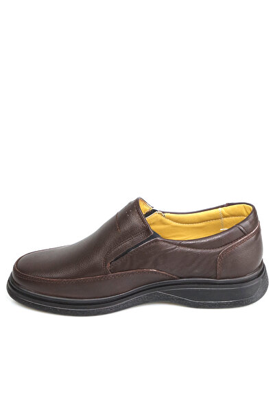 Rota Ayakkabı Men's Inner Outer Genuine Leather Orthopedic Heel Gel Comfortable Fit Shoes