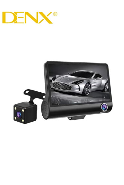 Denx DX3618 Professional High-Resolution Car Camera with 3 Cameras (Front, Rear, and Interior)
