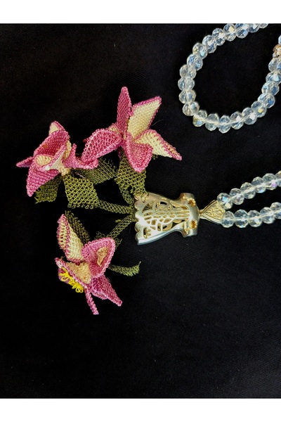 yörük tuhafiye Hand-Made Embroidered Crystal Rosemary Beads, Dowery Rosemary Beads, Groom's Rosemary Beads, Embroidered Rosemary Beads, Bohça Rosemary Beads