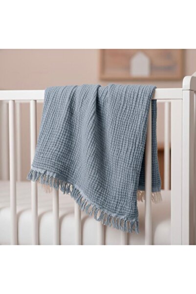 4 Katlı %100 Pamuk Müslin Bebek Battaniyesi