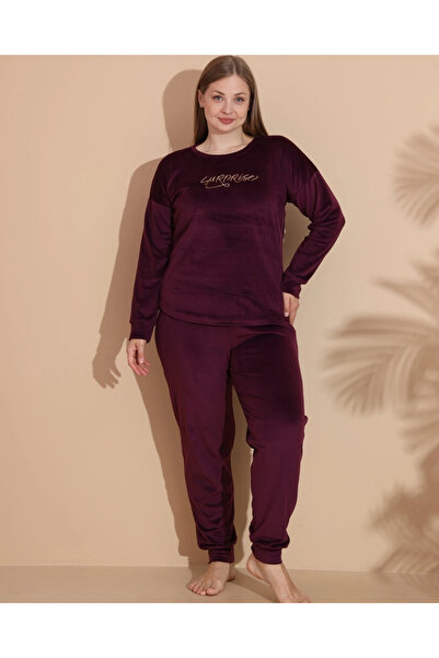 Estiva 25393 Long Sleeve Oversized Velvet Pajama Set