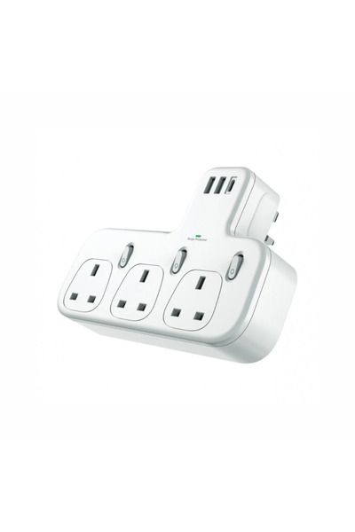 Denx قسام كهرباء ثلاثي مع منفذين USB ومنفذ PD م/DX871 ماركة دينكس