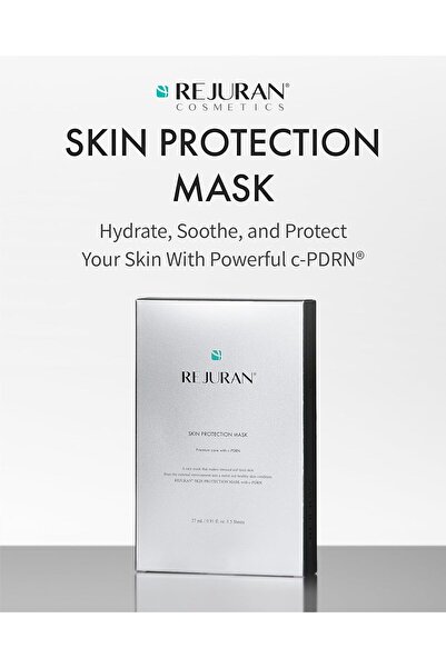 REJURAN Skin Protection Mask, c-PDRN – Hydrating & Soothing Facial Sheet Mask, 5-Pack