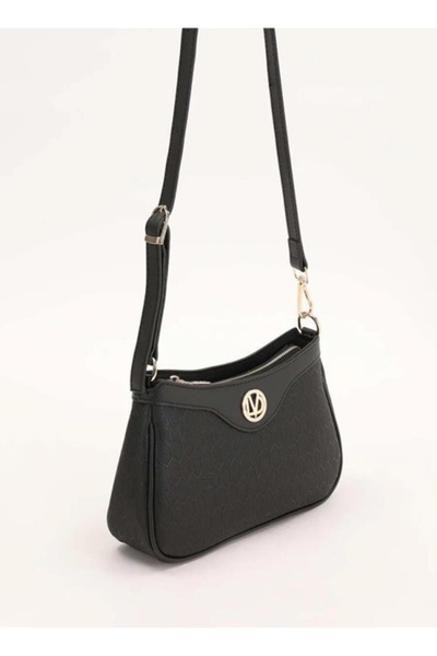 Levidor Zippered Honeycomb Pattern Women's Shoulder Bag 930210 Black