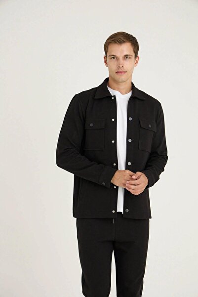 KLY Men's Comfort Fit Snap Button Shirt Short Sleeve T-Shirt Jogger Pants Boxed 3-Piece Tracksuit Set