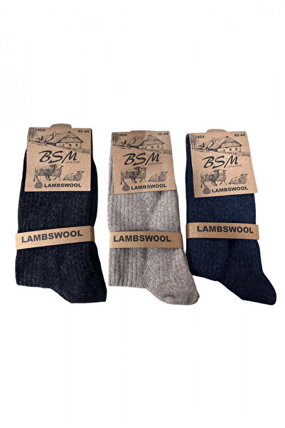 Generic Brand جوارب رجالية شتوية من BSM Lamswool 8 قطع