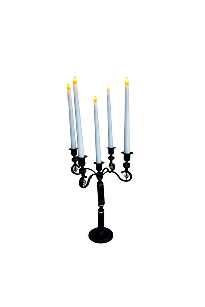 Led Mum 5 KOLLU SİYAH ŞAMDAN