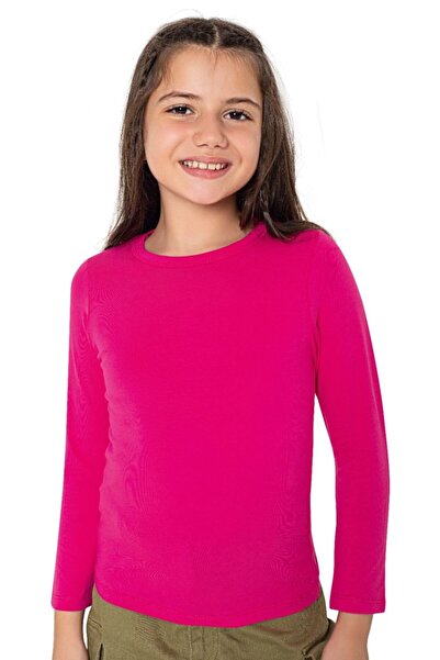 Mcrkids Unisex Cotton Crew Neck Basic Long Sleeve Children's T-shirt