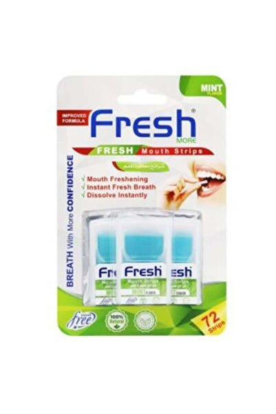 Vanessa 3-in-1 Mint Breath Freshening Strips, 72 Pieces - Fresh More