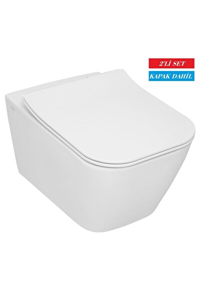 Eca Serel Rita Kanalsız Asma Klozet (RT26) + Zenith Slim Yavaş Kapanan Kapak 2'li Set