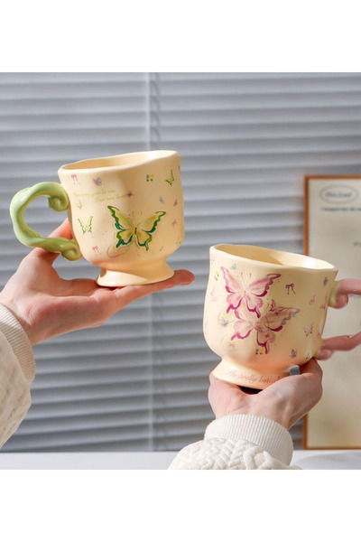 hediyeofisi Butterfly Design Ceramic Mug